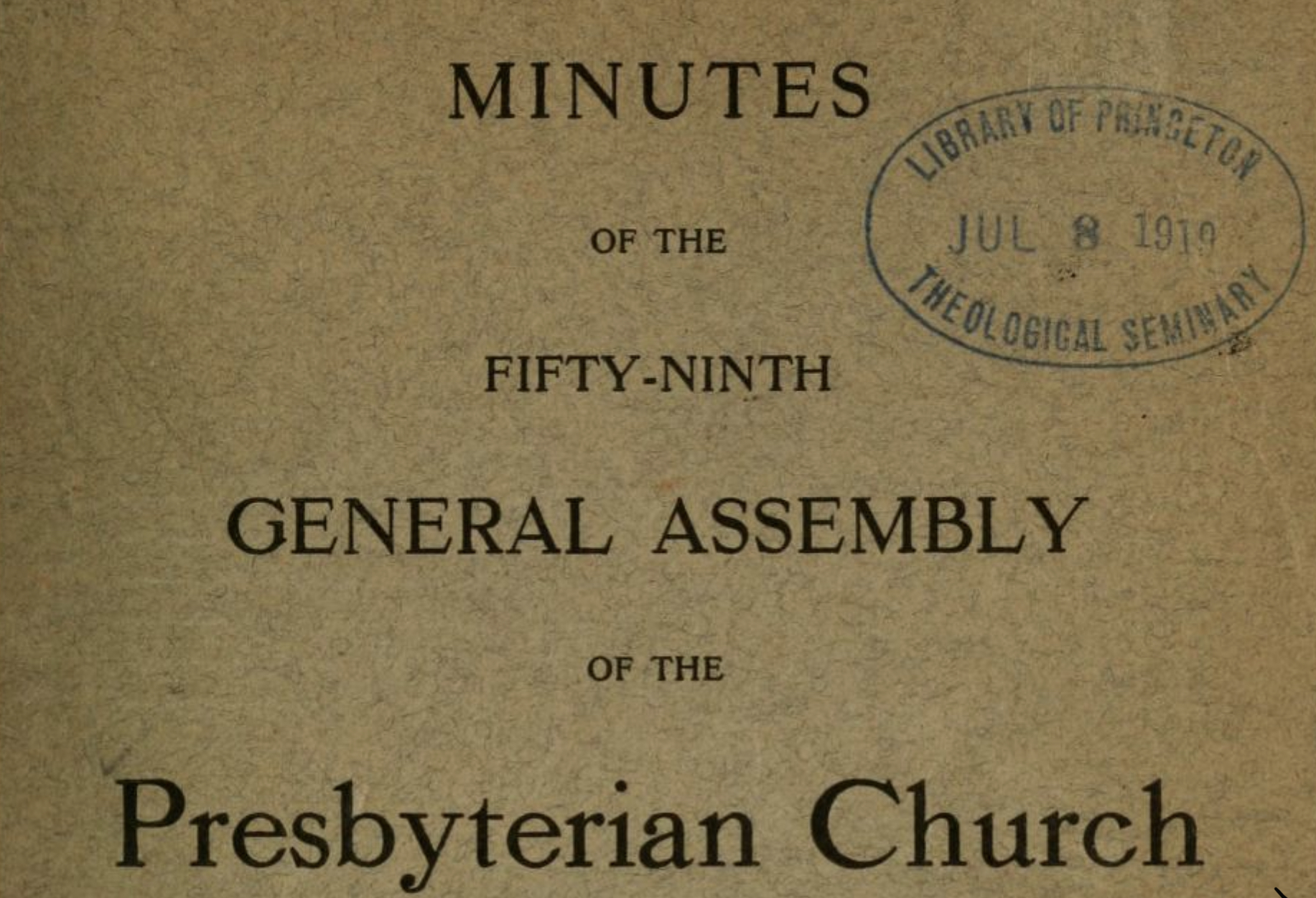 The impact of the Spanish Flu on the Southern Presbyterian Church