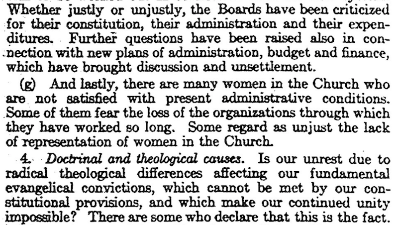 The story of the 1926 study of the PCUSA on the "Causes of Unrest Among Women of the Church"